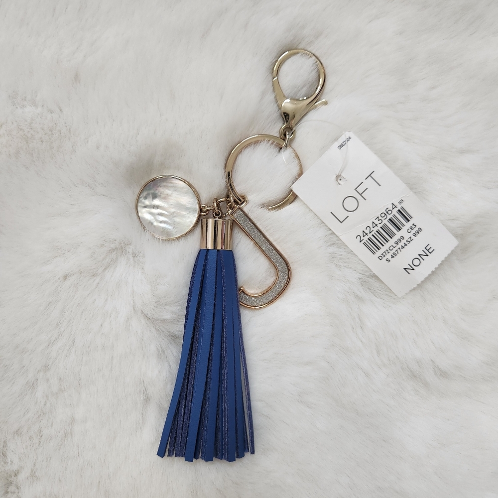 LOFT Leather Initial "J" Keychain/ Handbag Charm